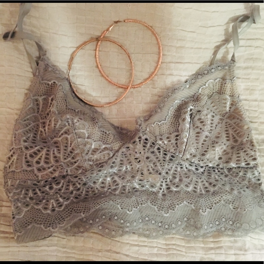 Grey Lace Bralette